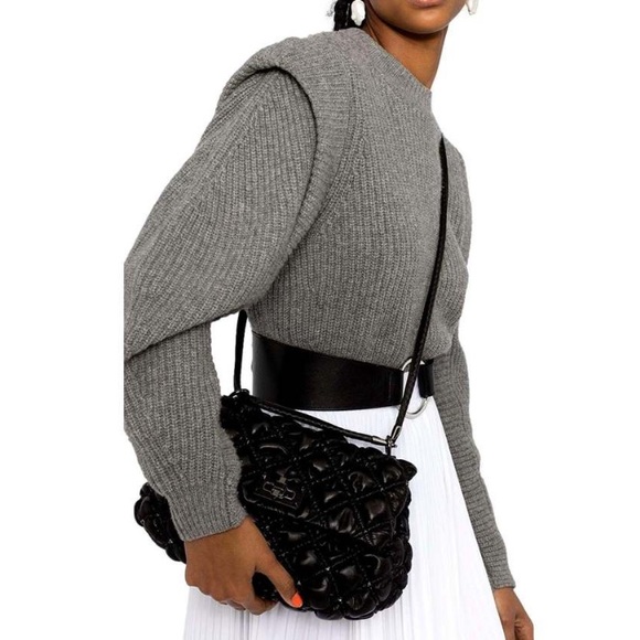 GORGEOUS Valentino Garavani Spikeme Black M Studded Leather CrossBd/Shlder Bag - Picture 12 of 13